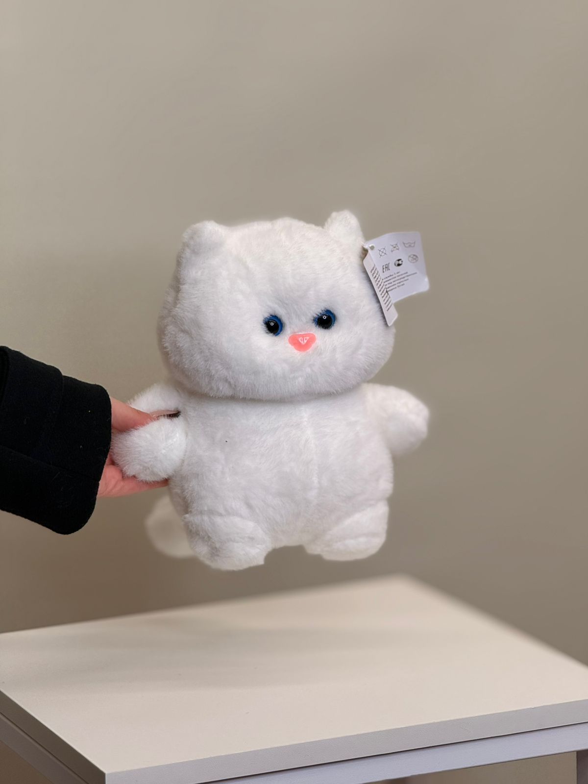 Мягкая игрушка" Кот" белый малый