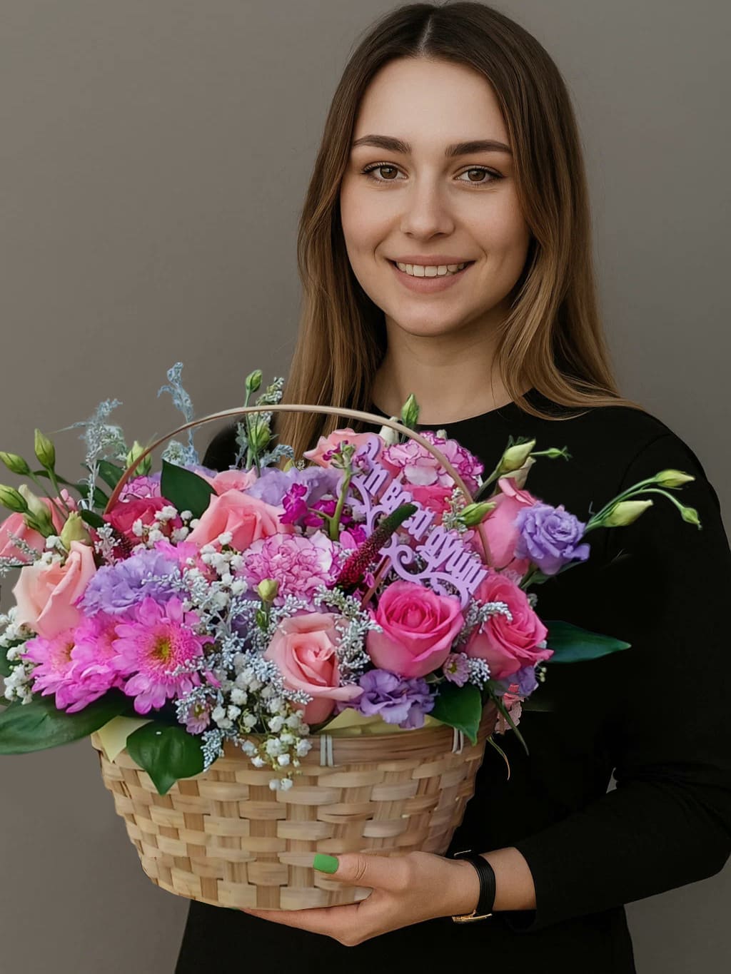 Букет в корзине